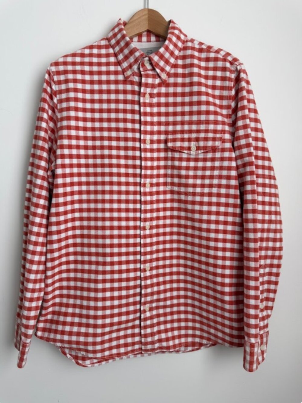 Jack Spade Men’s Terracotta & White Gingham Button Down Shirt Size (M)
